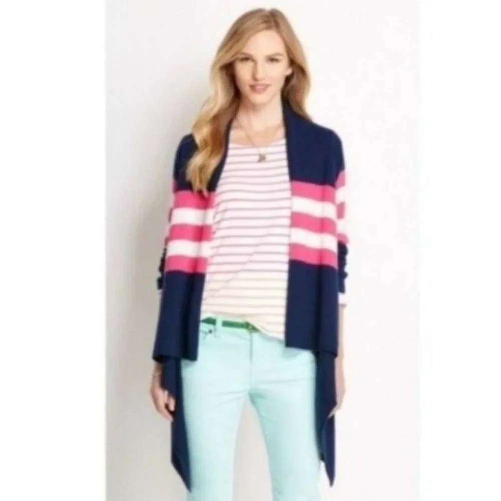Vineyard Vines Striped Waterfall Cardigan XXS - Picture 5 of 6